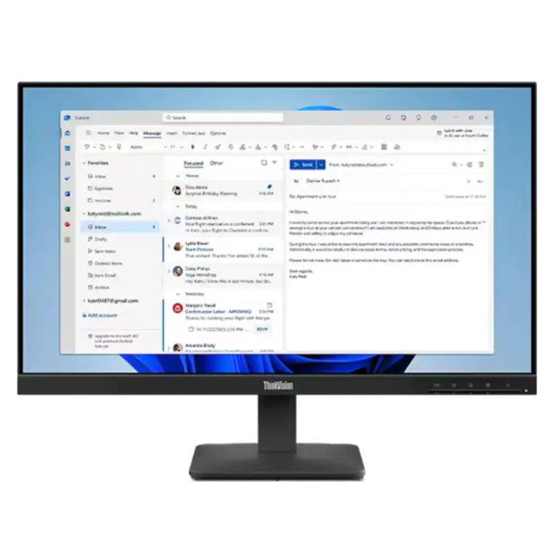 23.8" Lenovo Thinkvision S24-4E Fhd 100Hz 4Ms Ips Monitor 1