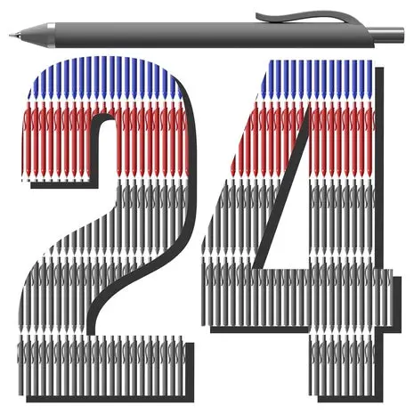 24 Black Retractable Gel Pens 1