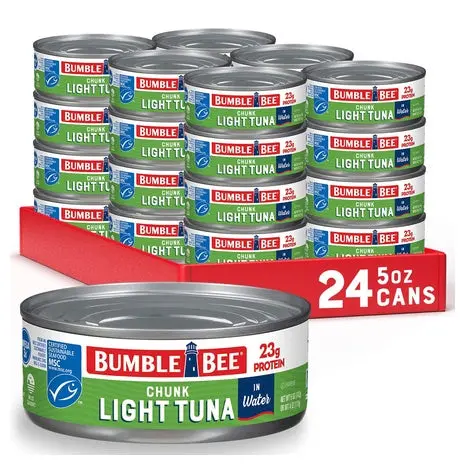 24 Cans Bumble Bee Chunk Light Tuna In Water 1