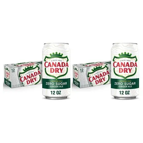 24 Cans Canada Dry Zero Sugar Ginger Ale 1