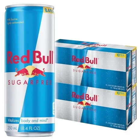 24 Cans Red Bull Sugar Free Energy Drinks 1
