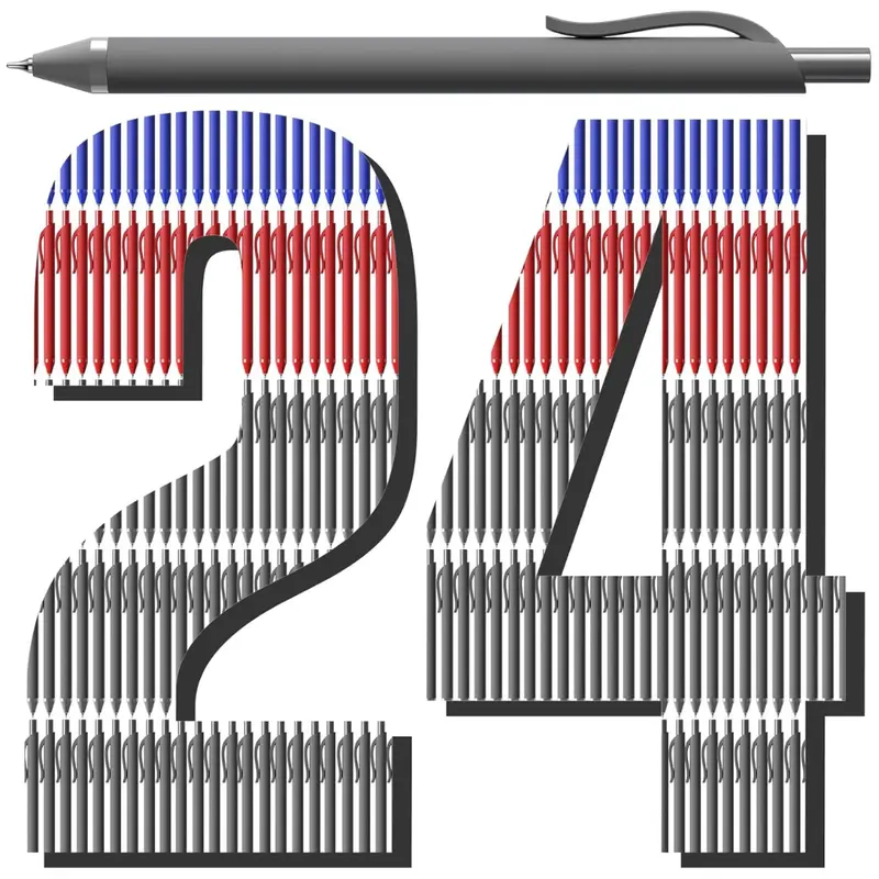 24-Count Retractable Smooth Writing Pens 1