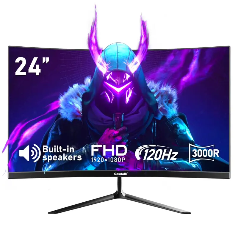 24" Gawfolk Wmt-Gf245a Curved Fhd 120Hz 5Ms Va Gaming Monitor 1