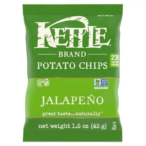 24 Kettle Brand Jalapeño Potato Chip Snack Bags 1