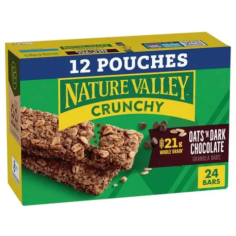 24 Nature Valley Oats ’N Dark Chocolate Granola Bars 1