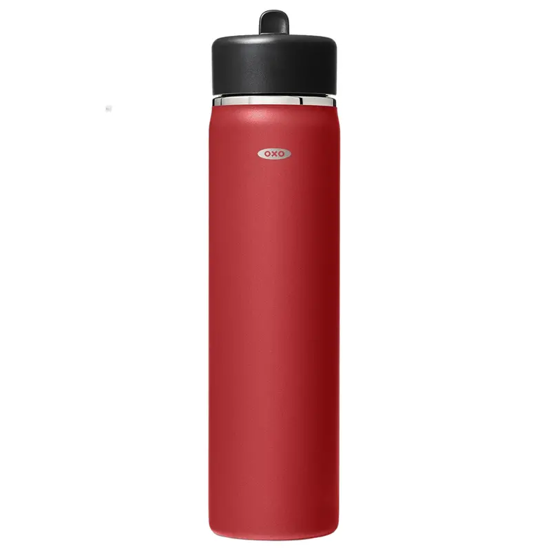 24-Oz Wide Mouth Water Bottle With Straw Lid 1