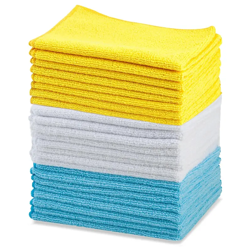 24-Pack 16" X 12" Amazon Basics Microfiber Reusable Cleaning Cloths 1