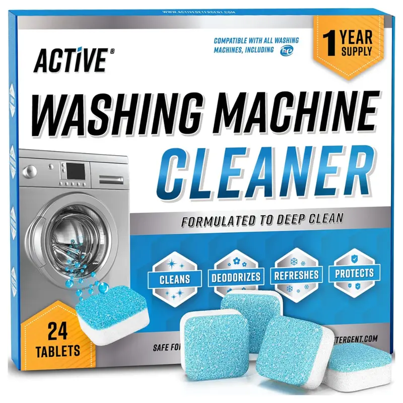 24-Pack Active Washing Machine Cleaner Deep Cleaning Tablets 1