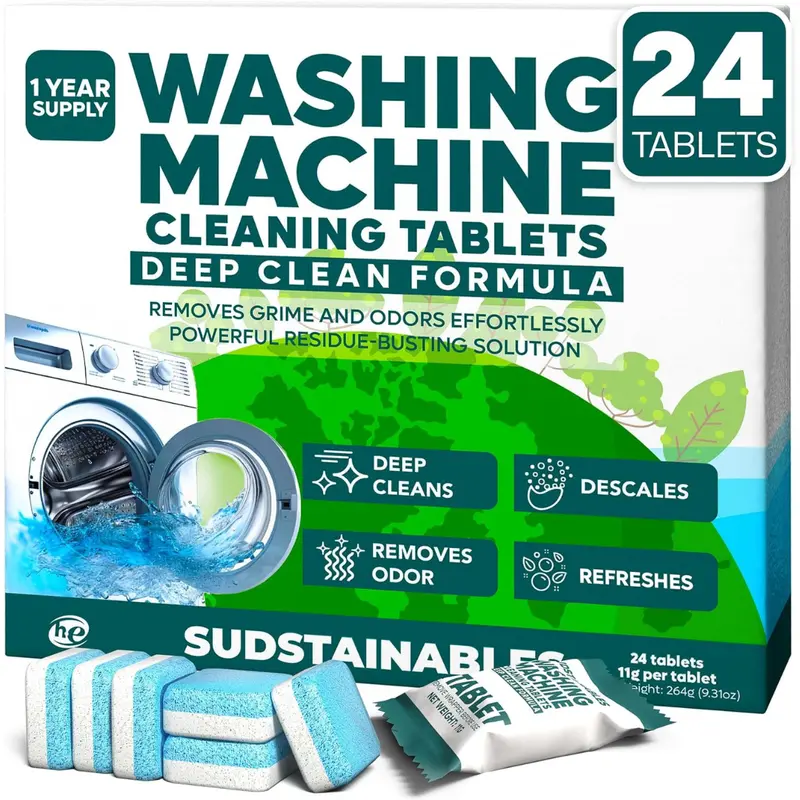 24-Pack Sudstainables Washing Machine Cleaner Tablets 1