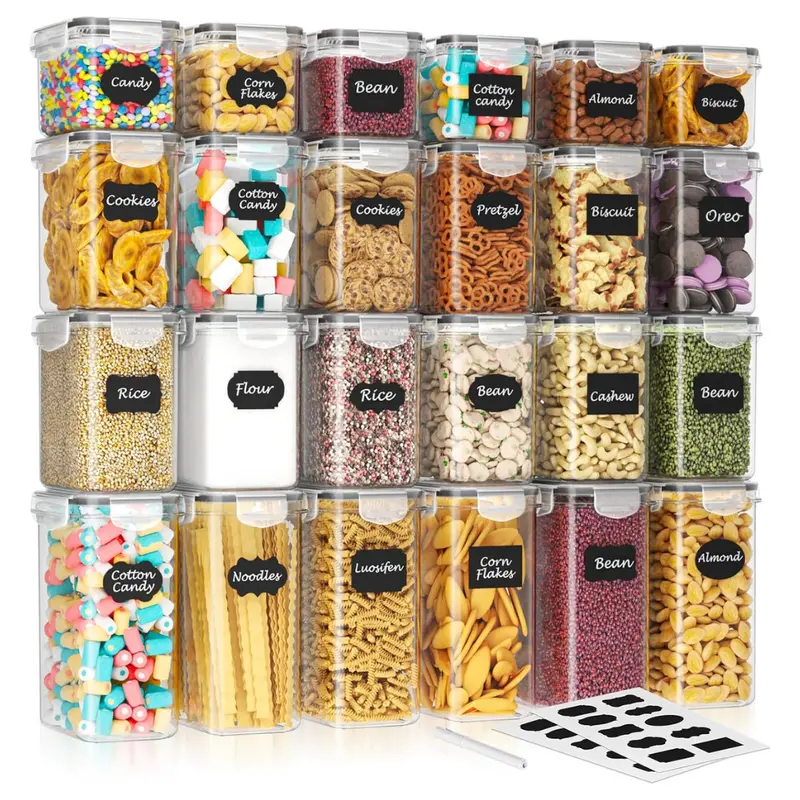 24-Piece Airtight Food Storage Containers With Lids & 24 Labels 1