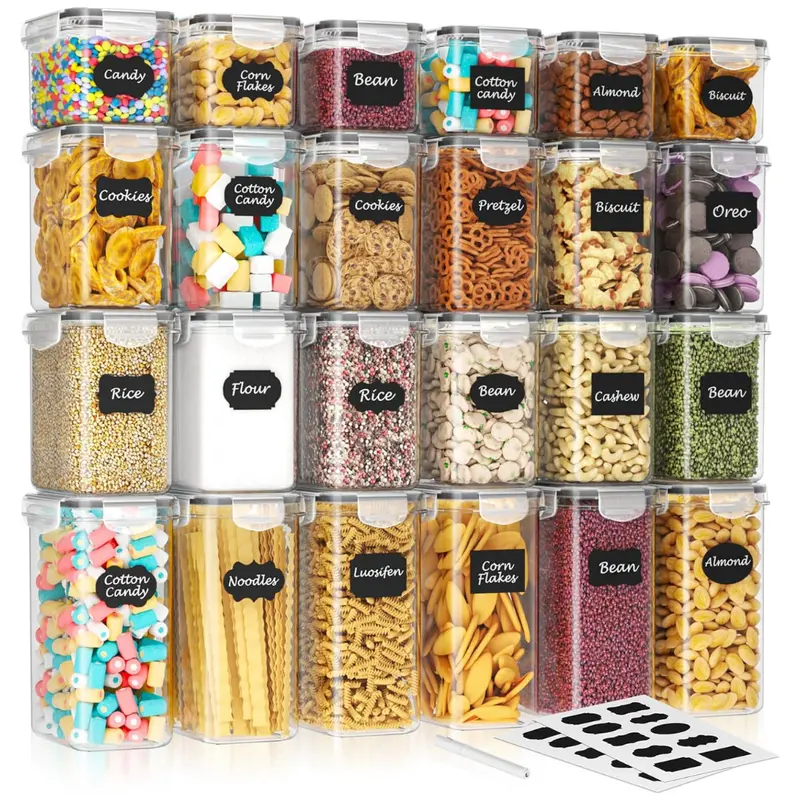 24-Piece Airtight Food Storage Containers With Lids & 24 Labels 1