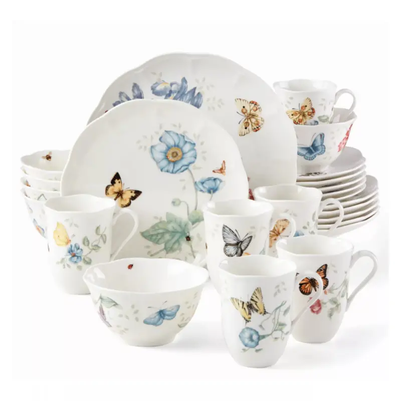 24-Piece Lenox Butterfly Meadow Dinnerware Set 1