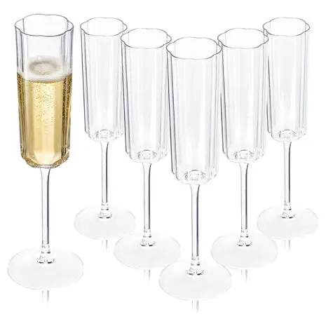 24 Plastic Champagne Flutes 1