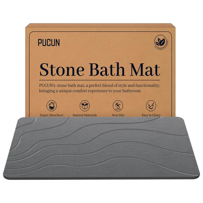 24" X 16" Diatomaceous Earth Stone Bath Mat 1