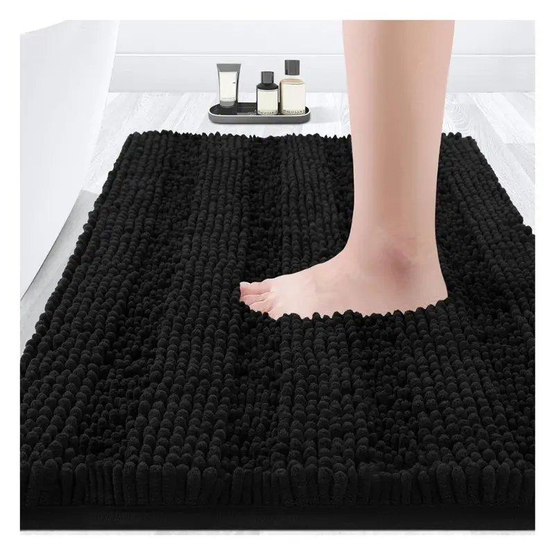 24" X 17" Ultra Soft Non Slip Striped Bathroom Rug Mat 1