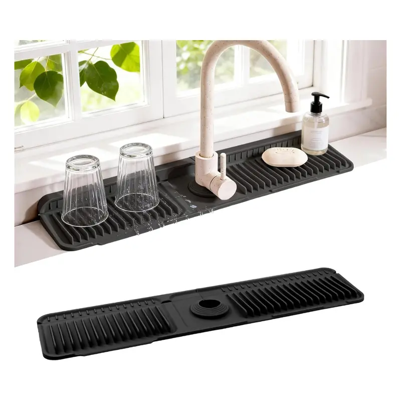 24" X 5.5" Universal Kitchen Bathroom Sink Faucet Mat 1
