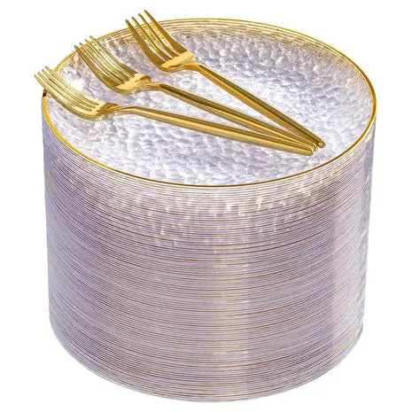 240-Piece Disposable Dessert Plates & Forks 1