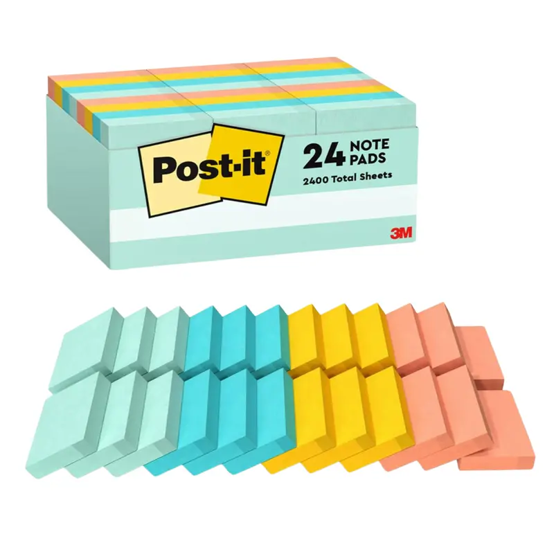 2400-Count (24Pk X 100Ct) Post-It Favorite Sticky Notes 1