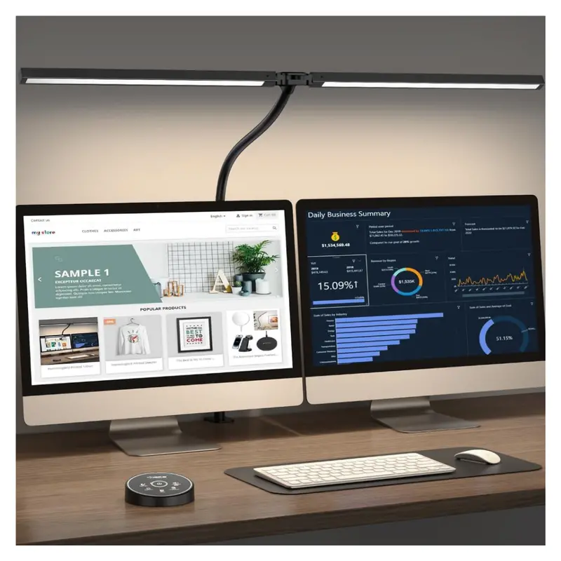 24W Adjustable Led Desk Smart Lamp With Clamp 1