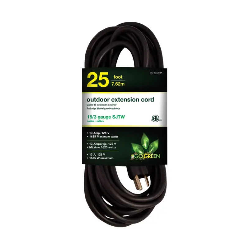 25-Ft Gogreen Power 16/3 Heavy Duty Outdoor Extension Cord 1