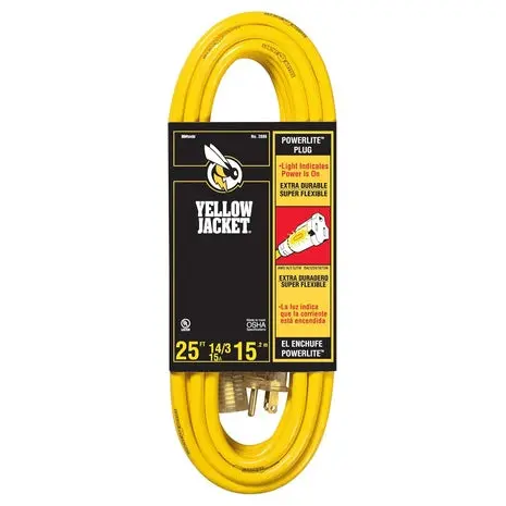 25-Ft Yellow Jacket Heavy Duty Extension Cord 1