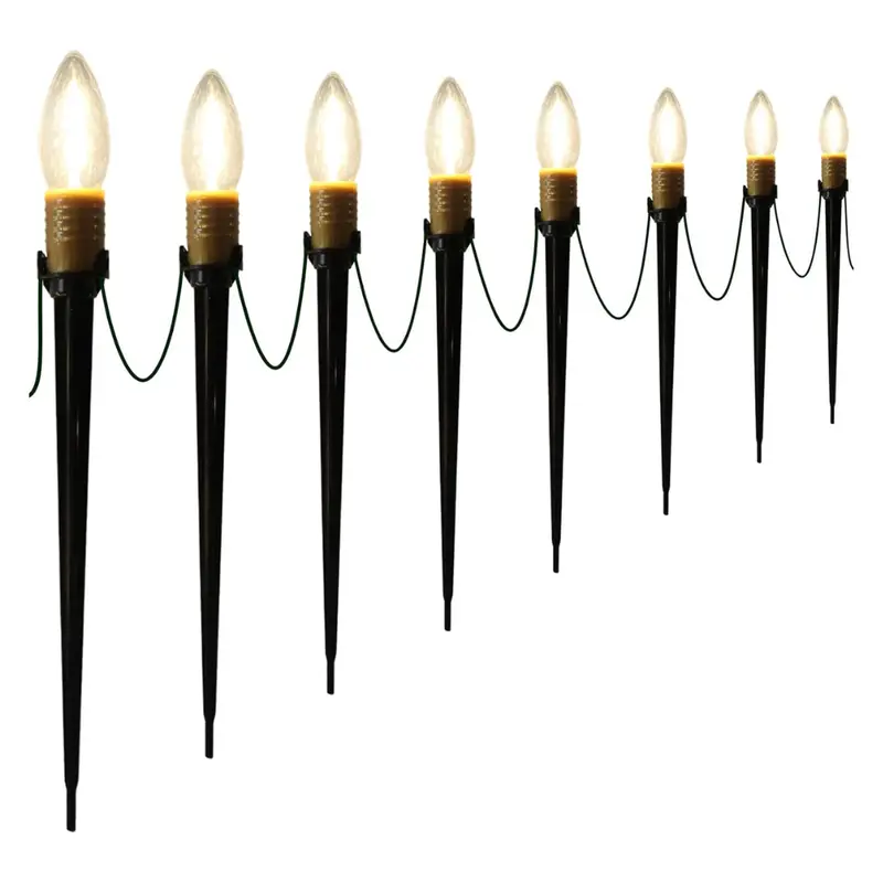25-Pack 38.5Ft Connectable C26 2700K Waterproof Yard Stakes 1