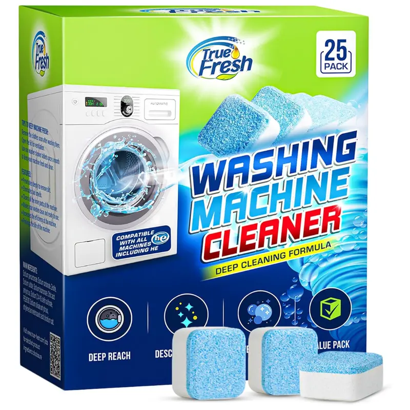 25-Pack True Fresh Washing Machine Cleaner Tablets 1