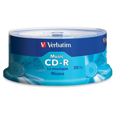 25-Pack Verbatim Music Cd-R Discs 1