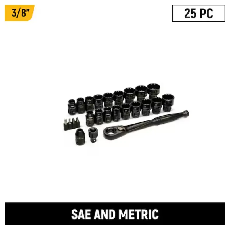 25-Piece Gearwrench 3/8" Drive Pass Through Ratchet & Socket Set (Gwx6pt25) 1