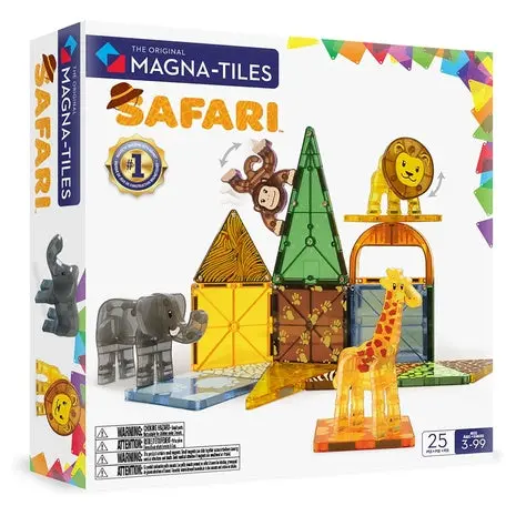 25 Piece Magna-Tiles Safari Animals Construction Set 1