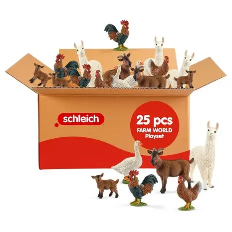 25-Piece Schleich Farm Animal Playset 1