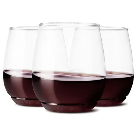 252 14Oz Crystal Clear Plastic Wine Glasses 1