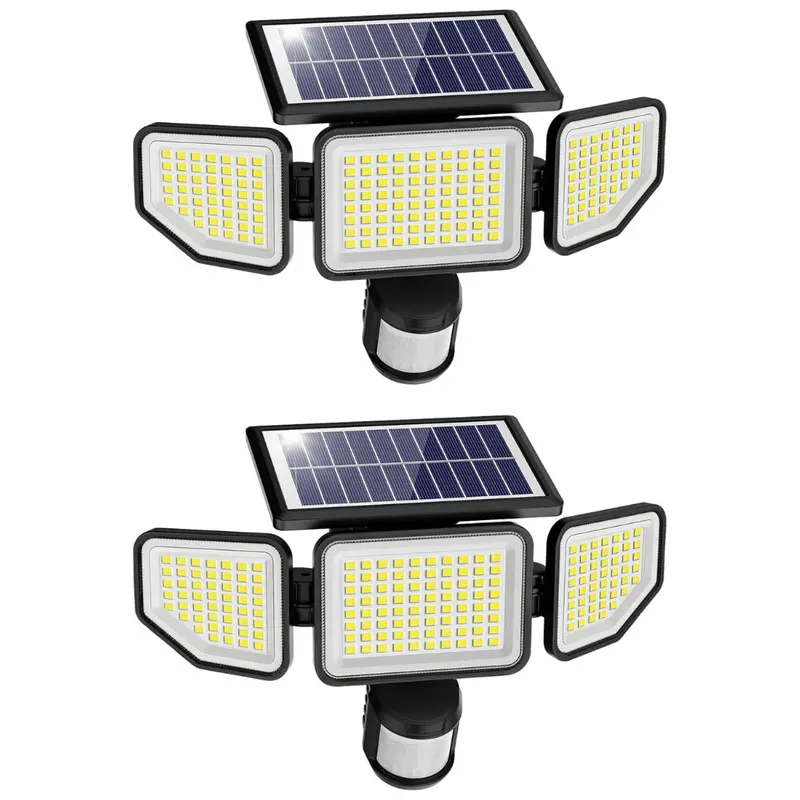 258-Led 3000Lm Solar Motion Sencor 3-Head Outdoor Floodlight 1