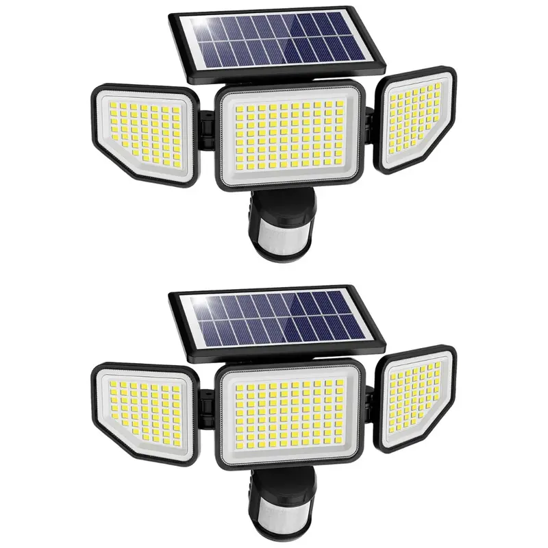 258-Led 3000Lm Solar Motion Sencor 3-Head Outdoor Floodlight 1