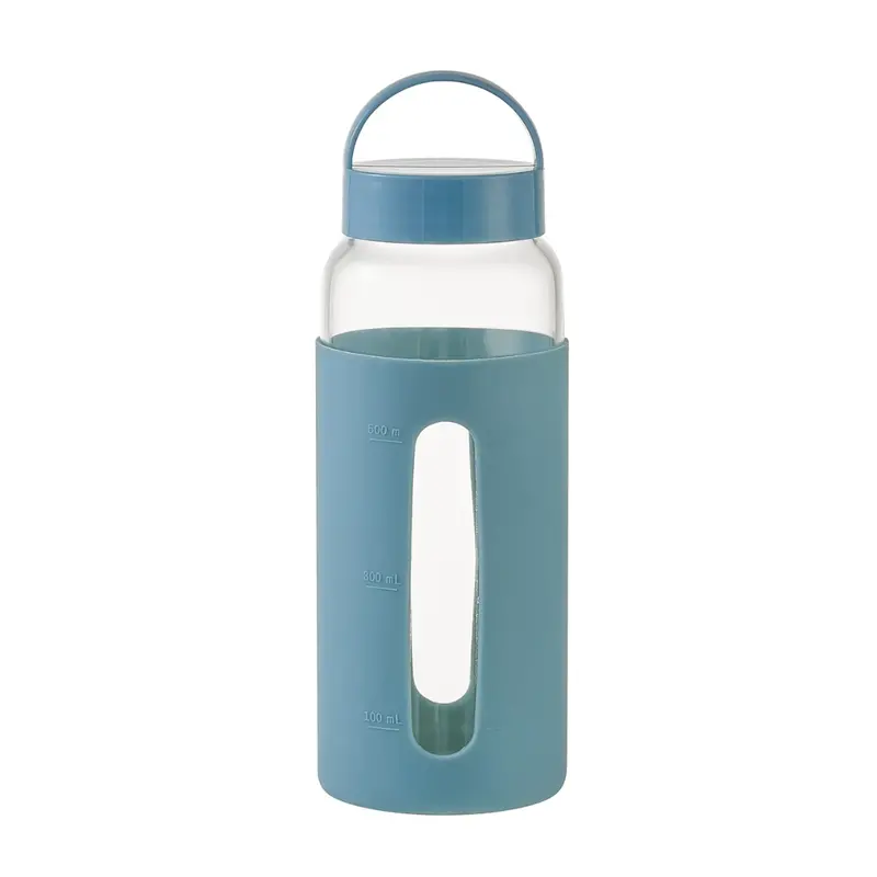 25Oz Mainstays Glass Water Bottle W/ Silicone Sleeve (2 Colors) 1