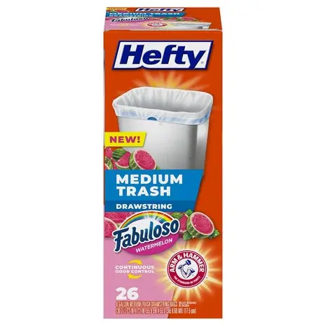 26 Hefty 8-Gallon Trash Bags 1