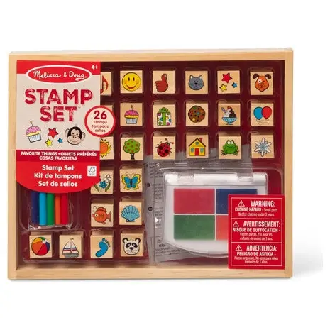 26 Piece Melissa & Doug Wooden Stamp Set 1