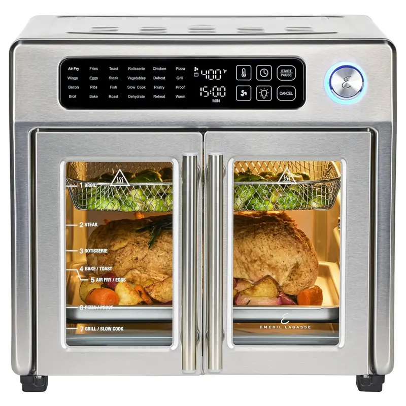 26-Qt Emeril Lagasse Extra Large French Door Air Fryer Toaster Oven Combo 1