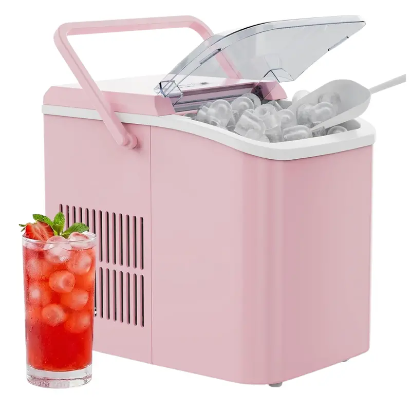 26Lbs Ice Maker Machine With Handle, Basket & Scoop 1