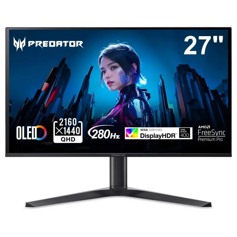 27" Acer Predator Wqhd 280Hz 0.03Ms Hdr Qd-Oled Freesync Gaming Monitor 1