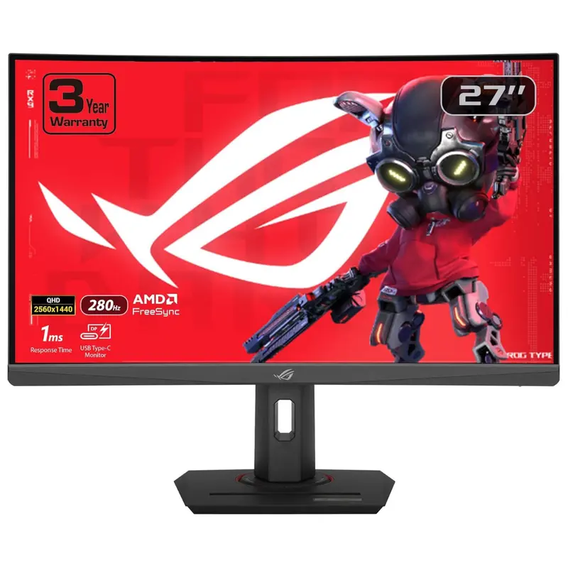 27" Asus Rog Strix Curved Wqhd 280Hz 1Ms Va Freesync Gaming Monitor 1