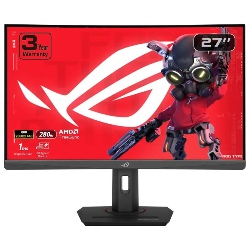 27" Asus Rog Strix Curved Wqhd 280Hz 1Ms Va Freesync Gaming Monitor 1