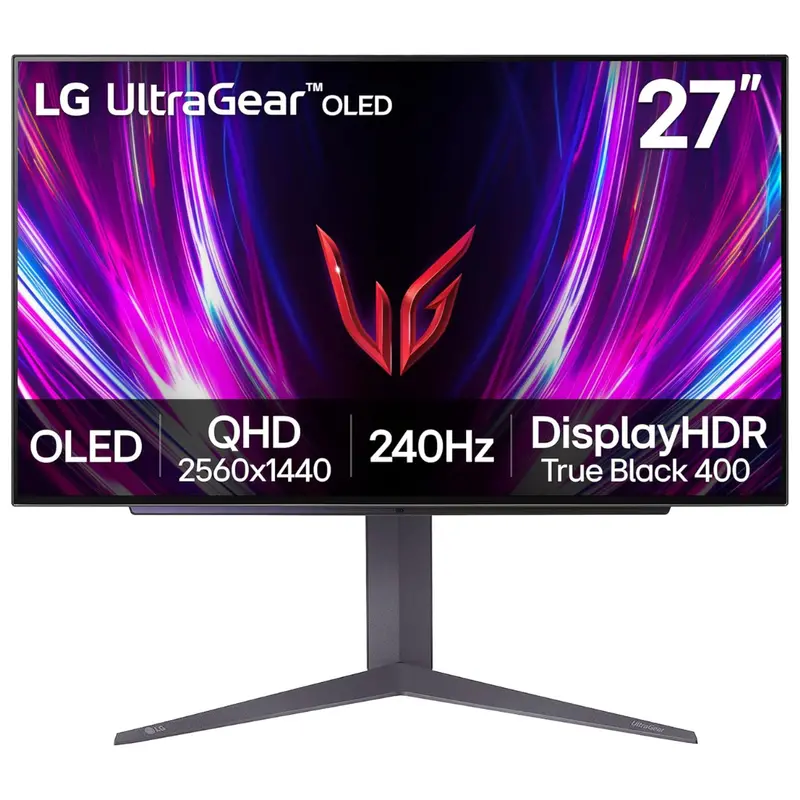 27" Lg Ultragear 27Gs93qe-B Wqhd 240Hz 0.3Ms Hdr Oled Freesync And G-Sync Compatible Monitor 1
