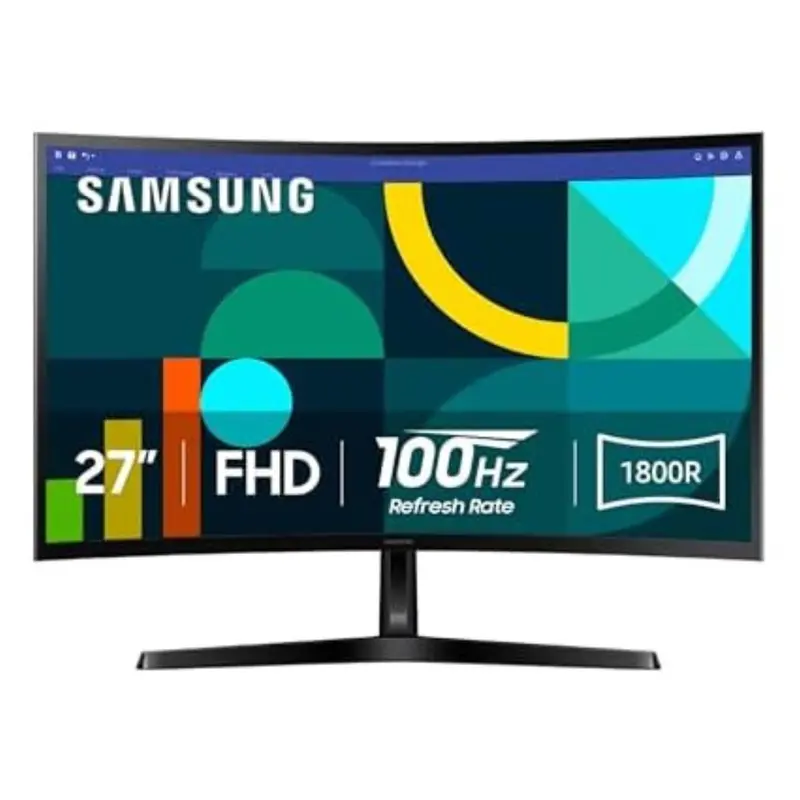 27" Samsung Essential S3 Series (S36gd) Curved Fhd 100Hz 4Ms Va Monitor 1