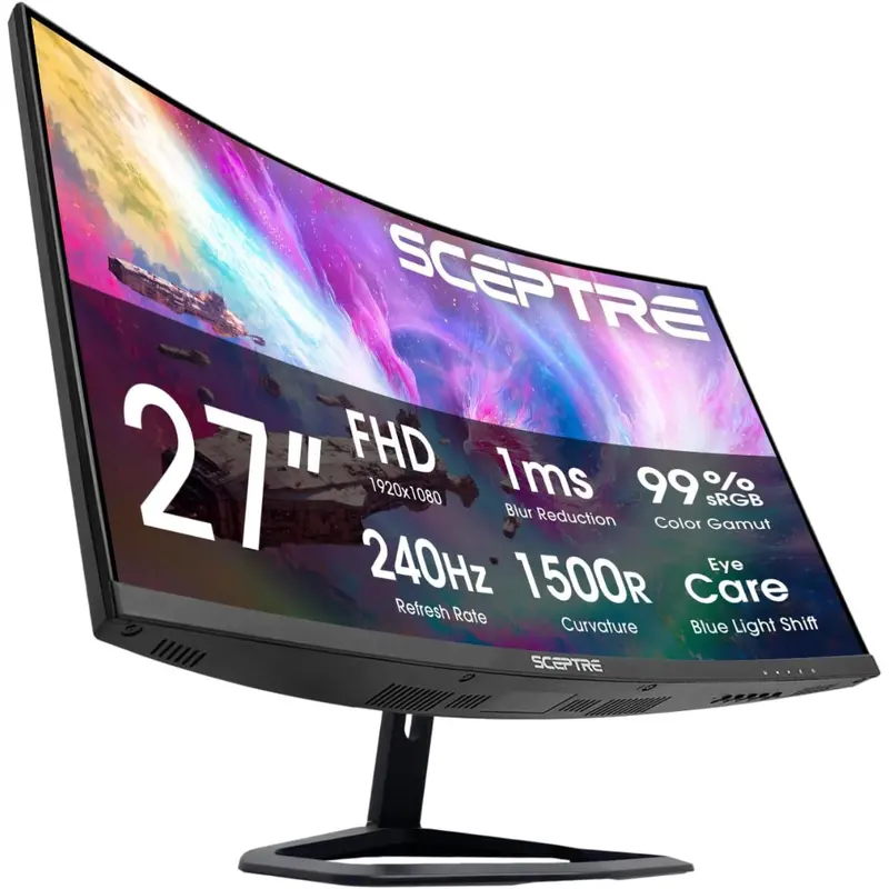 27" Sceptre C275b-Fwt240.A1 Curved Fhd 240Hz 1Ms Va Freesync Gaming Monitor 1