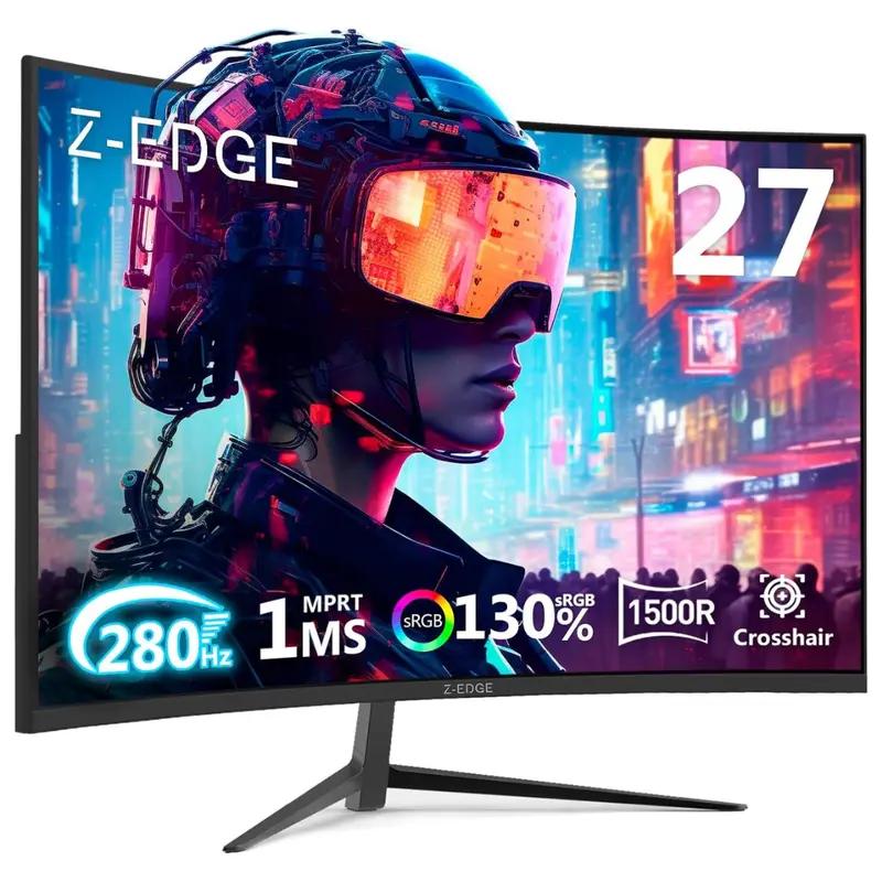 27" Z-Edge Ug27p Curved Fhd 280Hz 1Ms Hdr Va Freesync Gaming Monitor 1