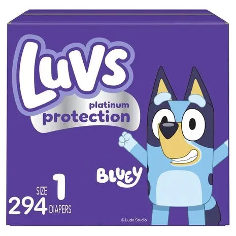 294 Size 1 Luvs Platinum Protection Bluey Diapers 1