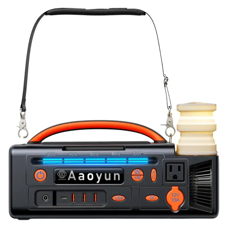 296Wh Solar Generator Portable Power Station With Usb-C In/Output 1