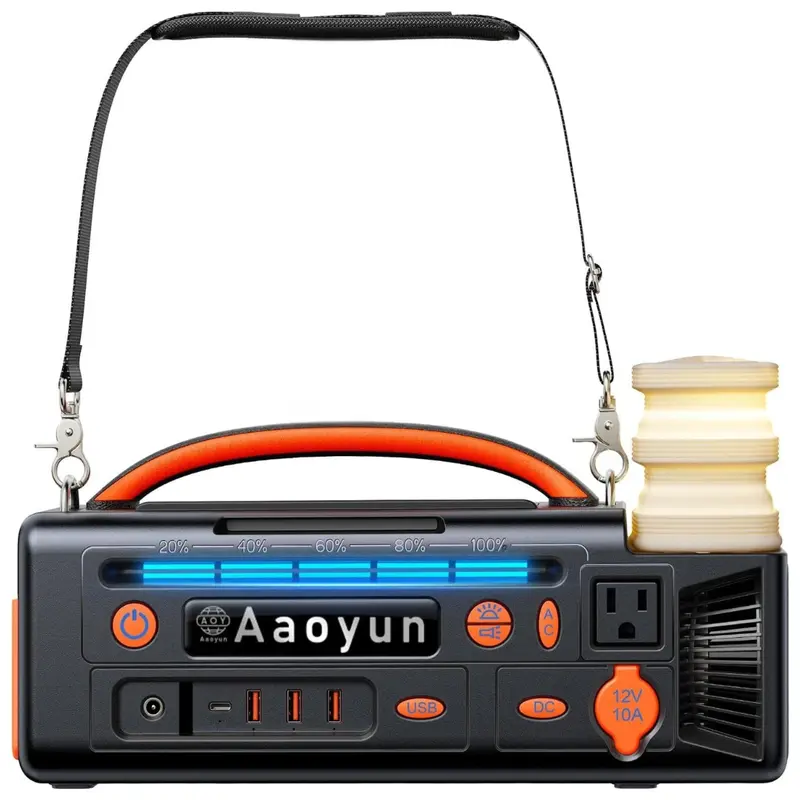 296Wh Solar Generator Portable Power Station With Usb-C In/Output 1