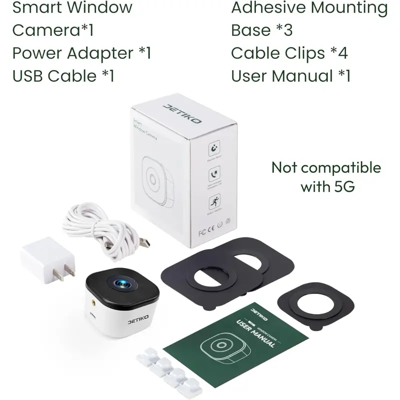 2K Magnetic Window Camera With Ai Motion Detection 1